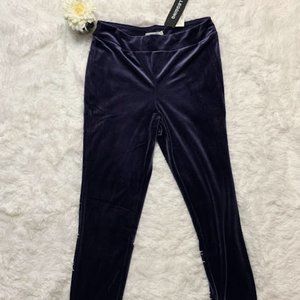 Leggings for Women in Velvet Bluish Purple color Size Large New with tags